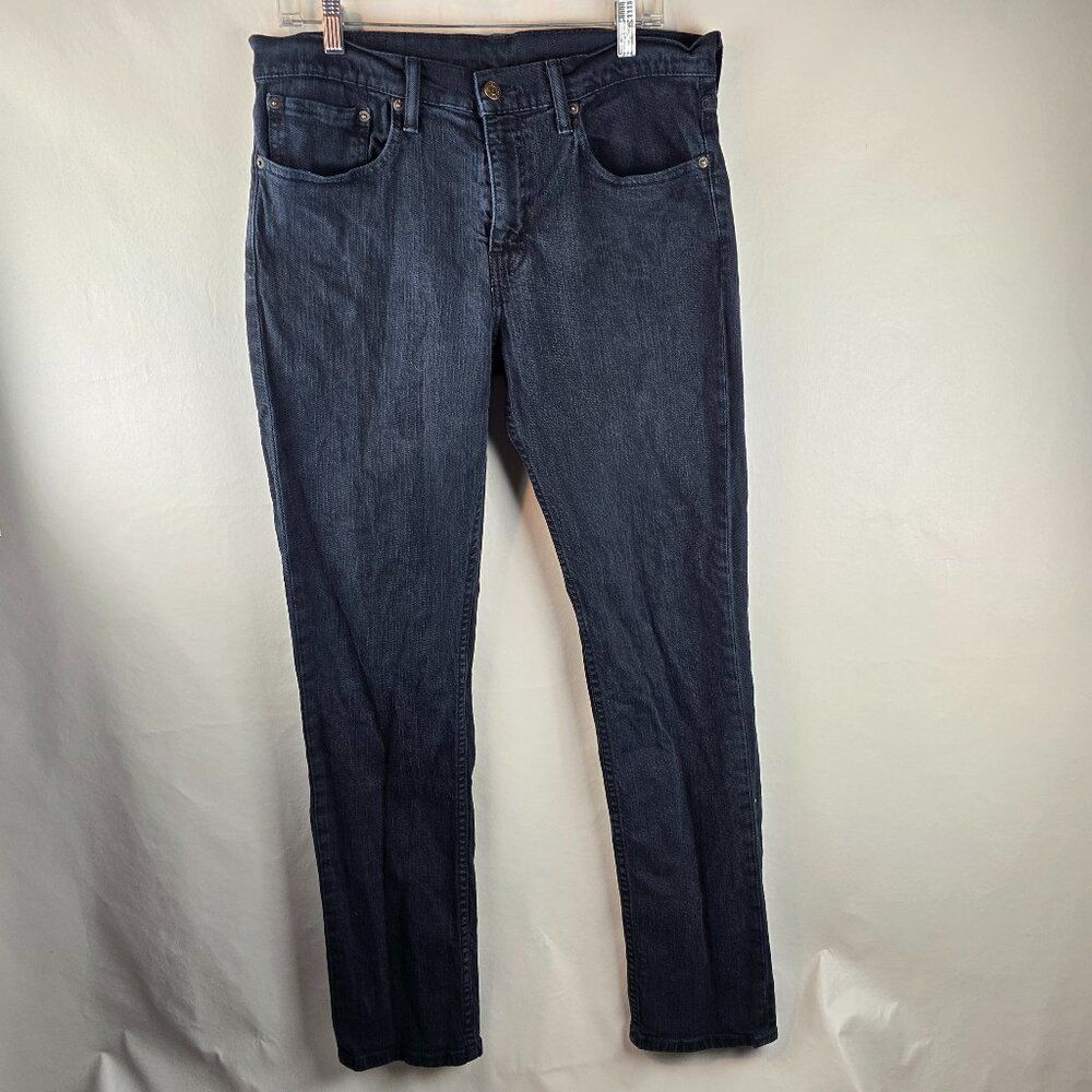 Levi's 511 Jeans Mens 34x32 Black Denim Slim Fit Stretch Casual Skater Rocker